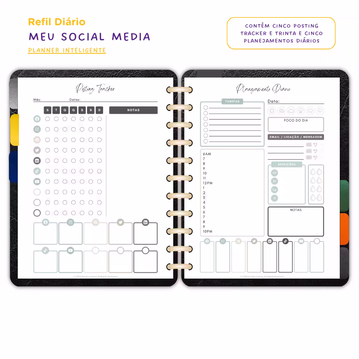 Planner Modular Meu Social Media Kit Diário: Produto para Personalizar sua Rotina de Conteúdo