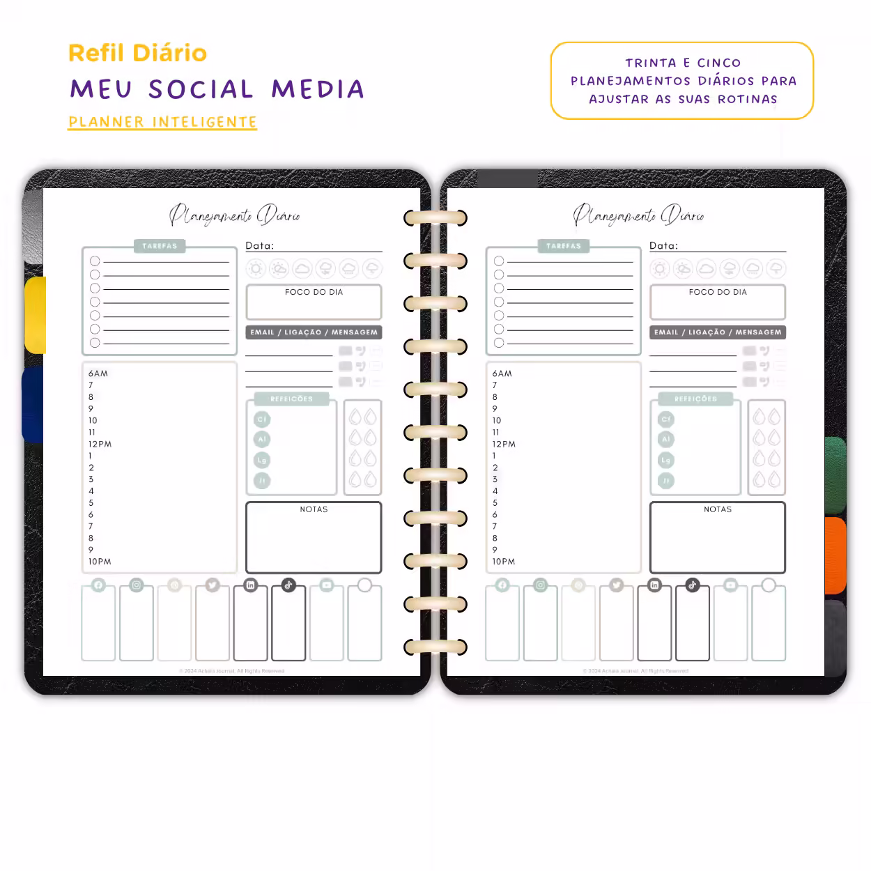 Planner Modular Meu Social Media Kit Diário: Produto para Personalizar sua Rotina de Conteúdo