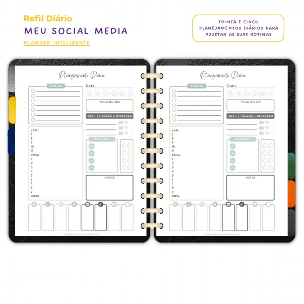 Planner Modular Meu Social Media Kit Diário: Produto para Personalizar sua Rotina de Conteúdo