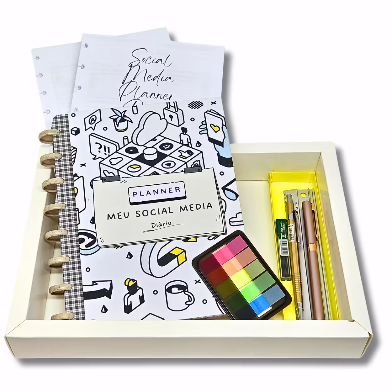 Planner Modular Meu Social Media Kit Diário: Produto para Personalizar sua Rotina de Conteúdo