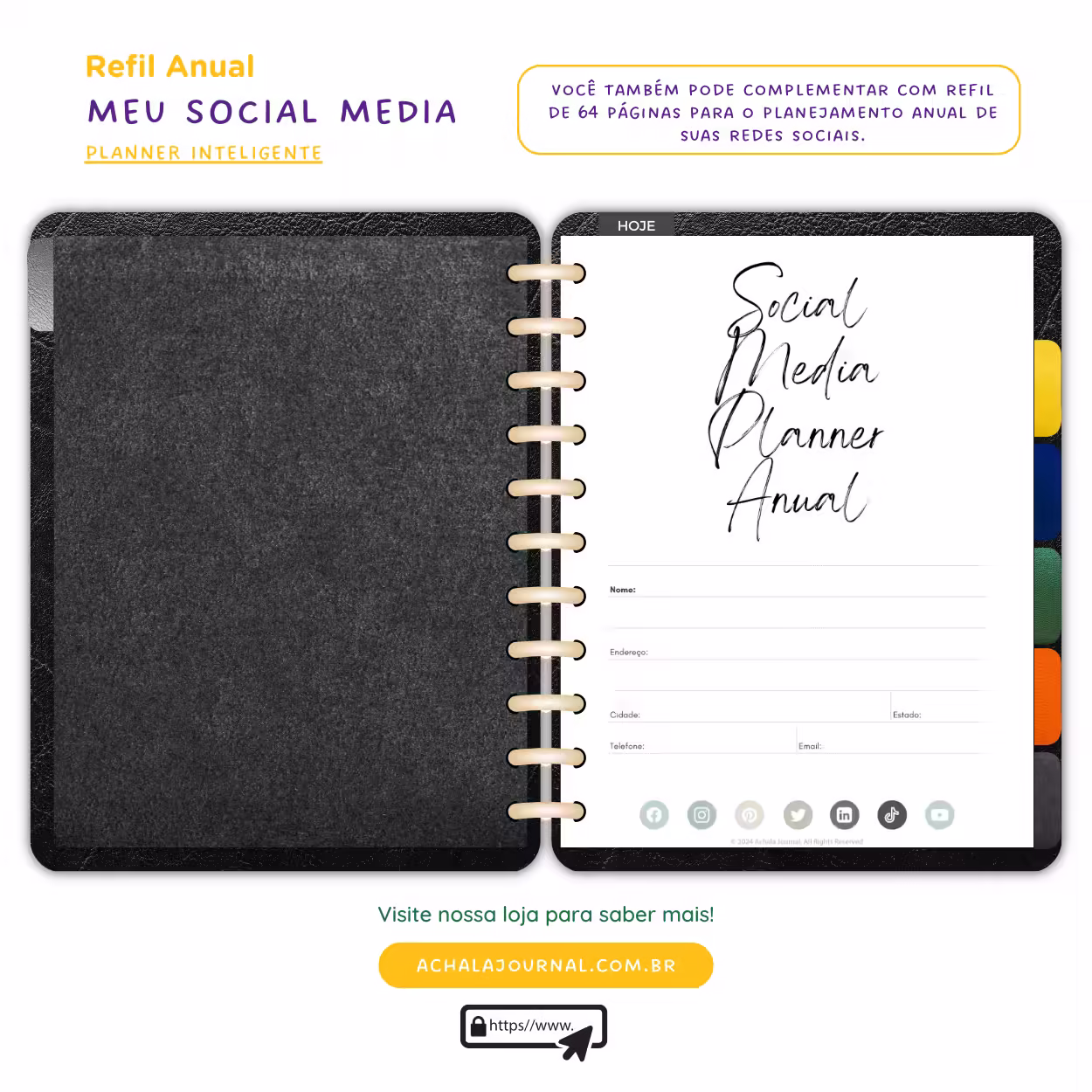 Planner Modular Meu Social Media Kit Diário: Produto para Personalizar sua Rotina de Conteúdo