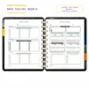 Refil Planner Meu Social Media Trimestral Achala 8 furos