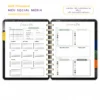 Refil Planner Meu Social Media Trimestral Achala 8 furos