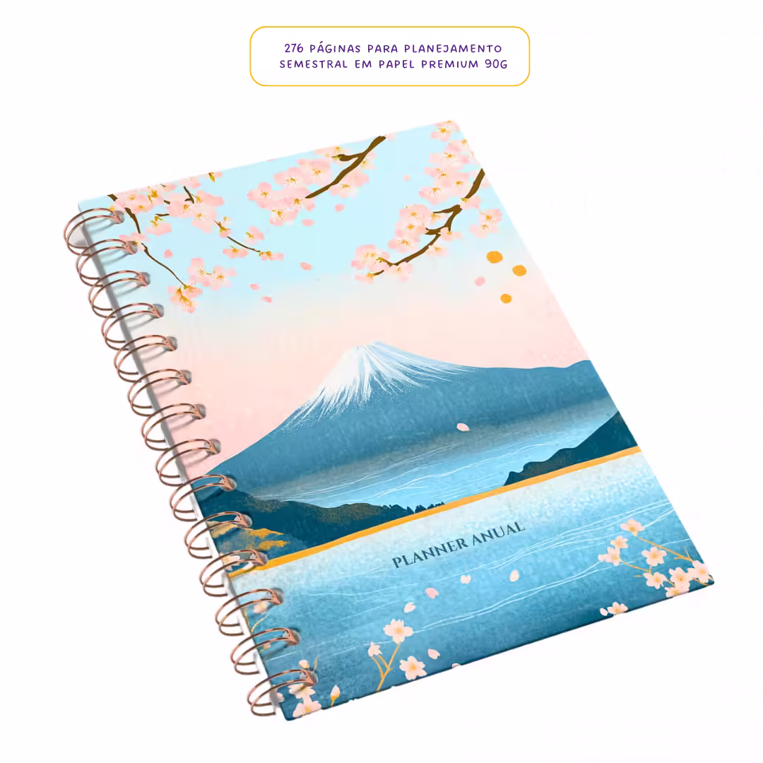 Planner 2025 Anual Datado Journey Fuji - Paper 90g
