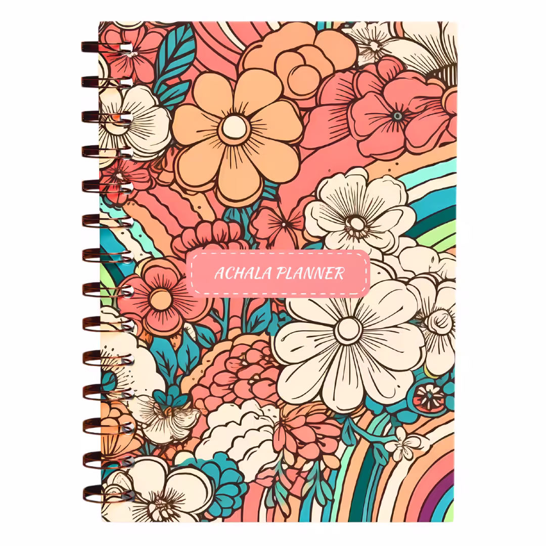 Planner 2025 Anual Datado Journey Flora - Paper 90g