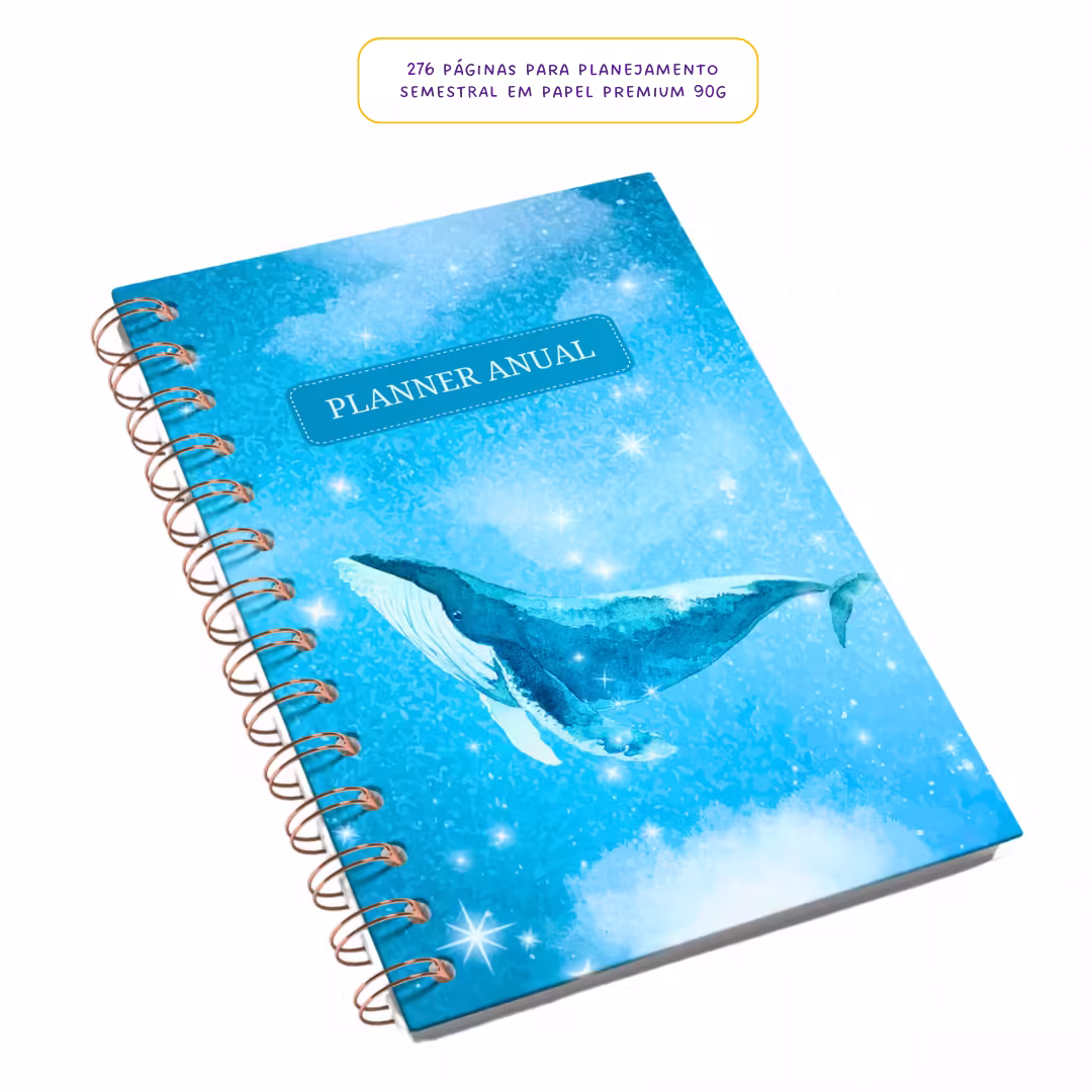 Planner 2025 Anual Datado Journey Ocean - Paper 90g
