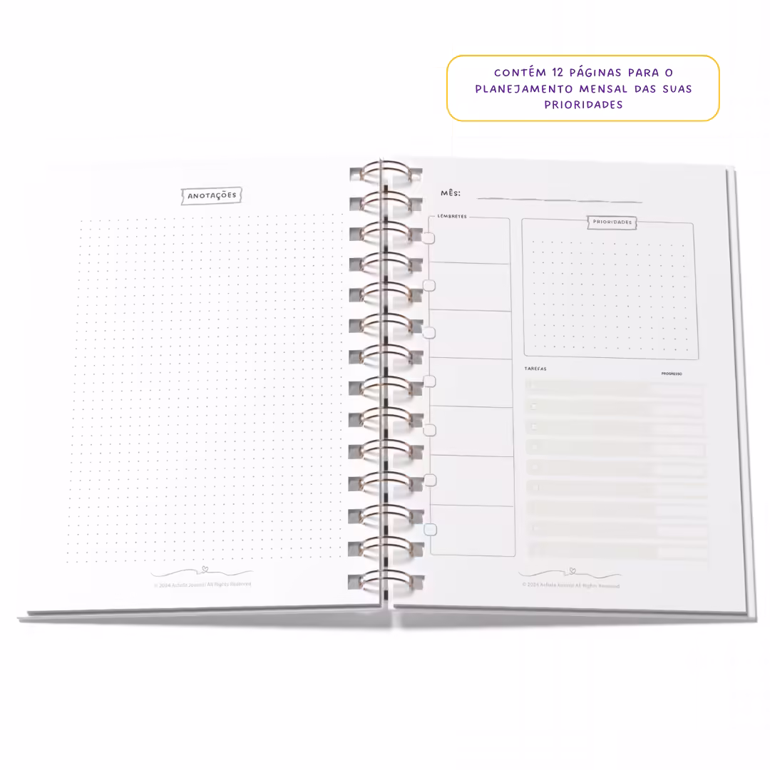 Planner 2025 Anual Datado Journey Noite Celestial - Paper 90g