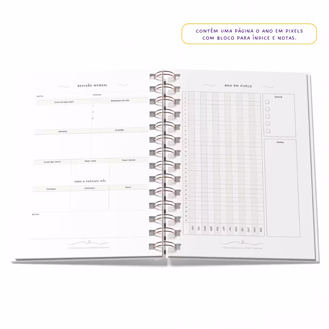 Planner 2025 Anual Datado Journey Noite Celestial - Paper 90g