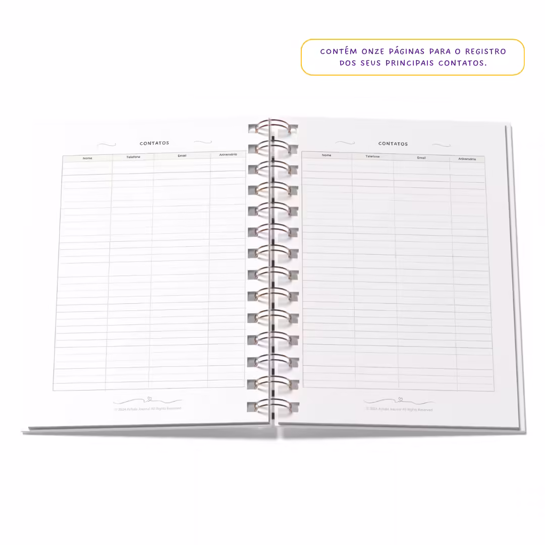 Planner 2025 Anual Datado Journey Noite Celestial - Paper 90g