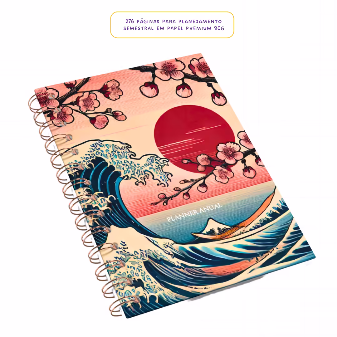 Planner 2025 Anual Datado Journey Sunset - Paper 90g