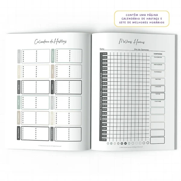 Planner Meu Social Media Anual Connections - Insert Modular