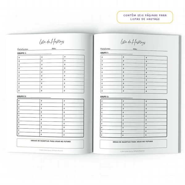 Planner Meu Social Media Anual Connections - Insert Modular