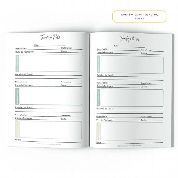 Planner Meu Social Media Diário Connections - Insert Modular