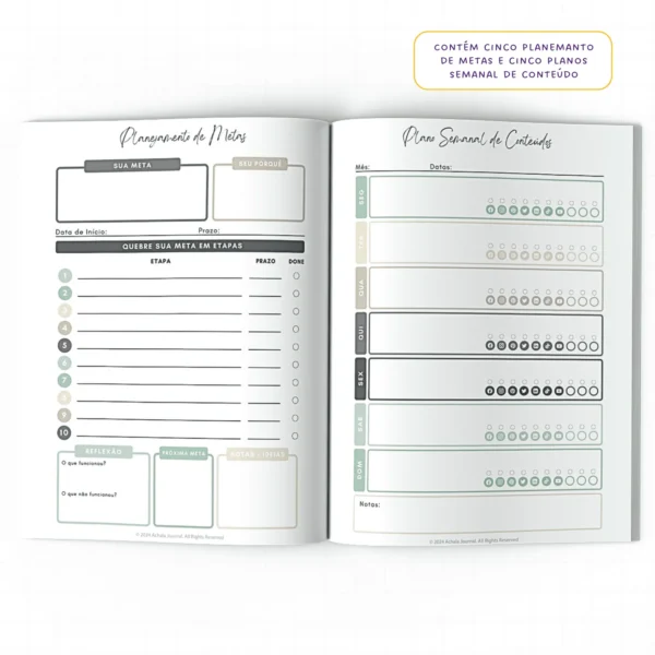 Planner Meu Social Media Diário Connections - Insert Modular
