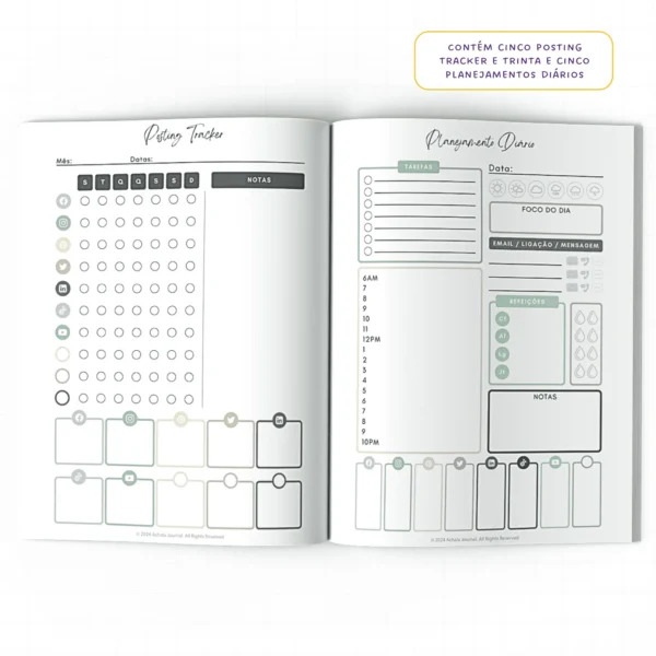 Planner Meu Social Media Diário Connections - Insert Modular