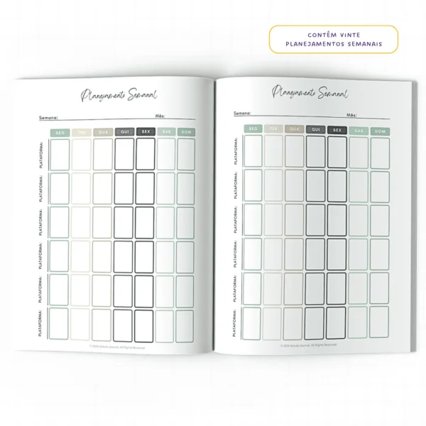 Planner Meu Social Media Trimestral Dinâmica Social - Insert Modular