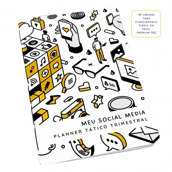 Planner Meu Social Media Trimestral Dinâmica Social - Insert Modular