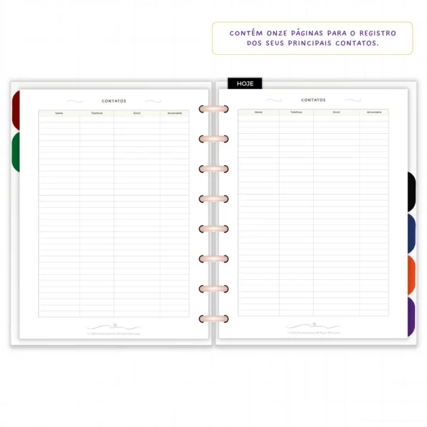 Planner Modular Anual Nao Datado Permanente Essência Floral – Paper 90g