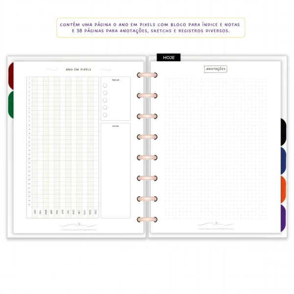 Planner Modular Anual Nao Datado Permanente Essência Floral – Paper 90g
