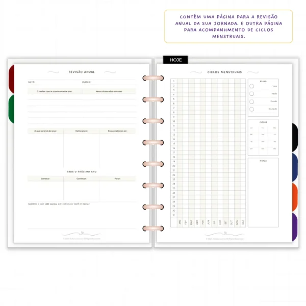 Planner Modular Anual Nao Datado Permanente Essência Floral – Paper 90g