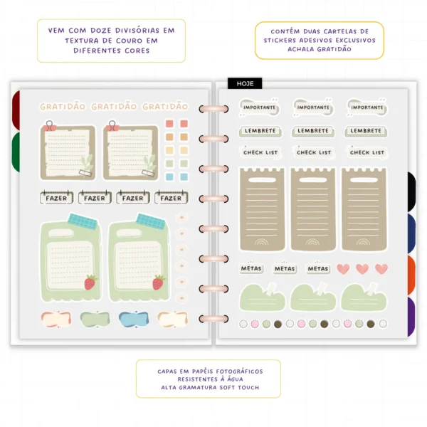 Planner Modular Anual Nao Datado Permanente Essência Floral – Paper 90g