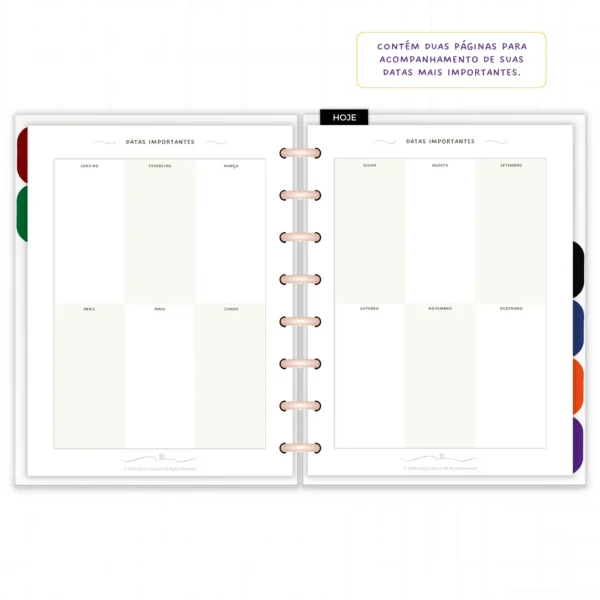 Planner Modular Anual Nao Datado Permanente Essência Floral – Paper 90g