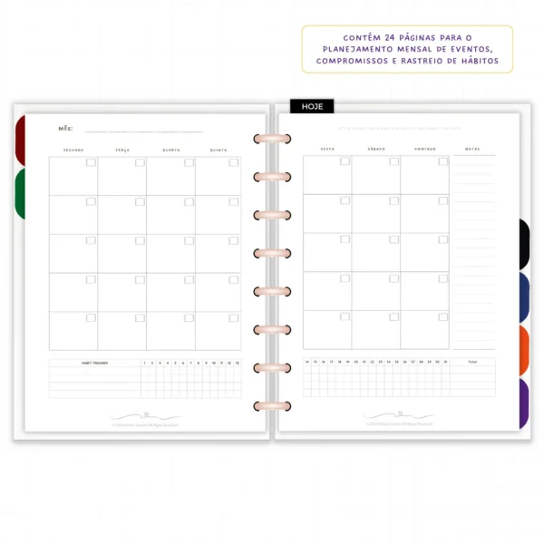 Planner Modular Anual Nao Datado Permanente Essência Floral – Paper 90g