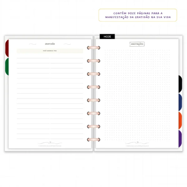 Planner Modular Anual Nao Datado Permanente Essência Floral – Paper 90g