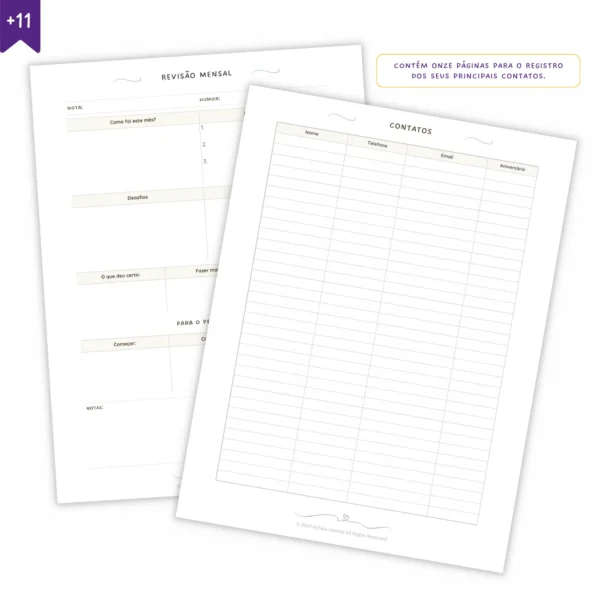 Refil Planner Semanal Não Datado Permanente Journey Suave 8 furos 90g - Ofertas Papelaria Achala