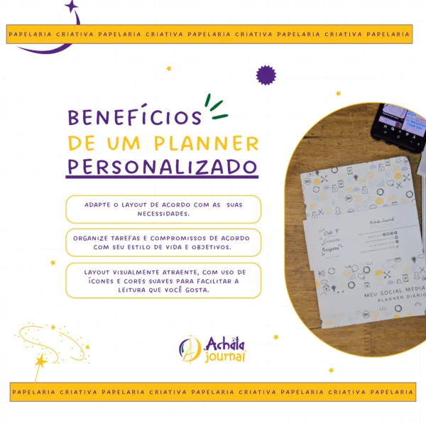 Planner Modular Gratidão - Kit Achala Charme Cosmos - Tipo Midori