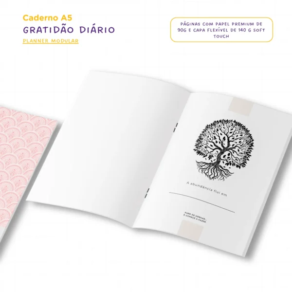 Planner Modular Gratidão - Kit Achala Charme Cosmos - Tipo Midori