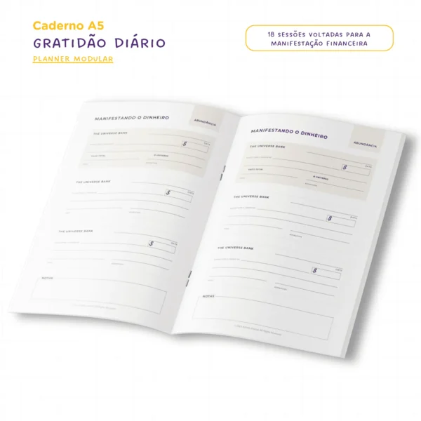 Planner Modular Gratidão - Kit Achala Charme Cosmos - Tipo Midori