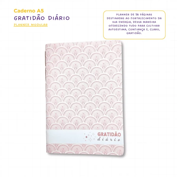 Planner Modular Gratidão - Kit Achala Charme Cosmos - Tipo Midori