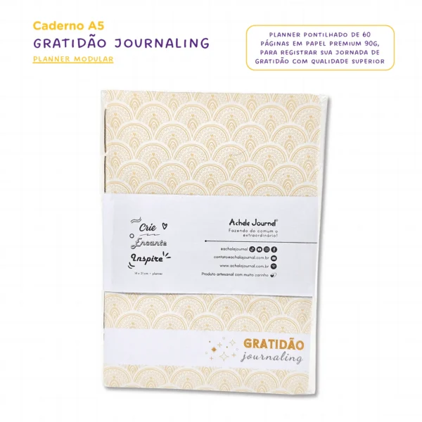 Planner Modular Gratidão - Kit Achala Charme Cosmos - Tipo Midori