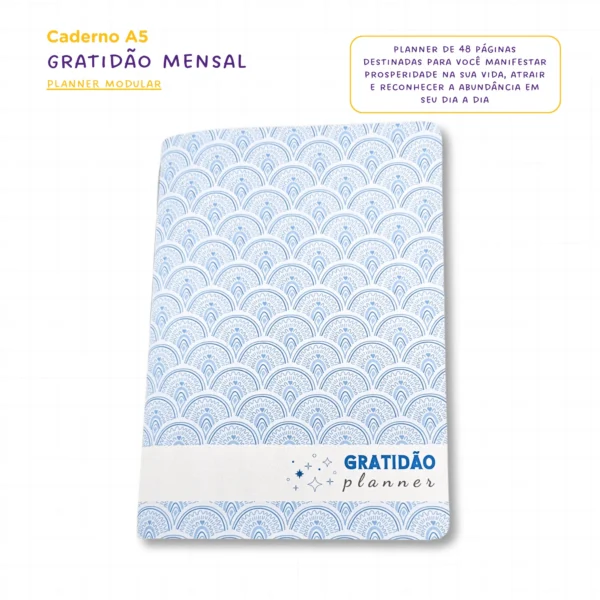 Planner Modular Gratidão - Kit Achala Charme Cosmos - Tipo Midori