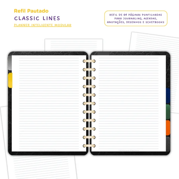 Refil Planner Modular ClassicLines Achala - Pautado