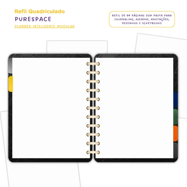 Refil Planner Modular Purespace Achala - Sem Pauta