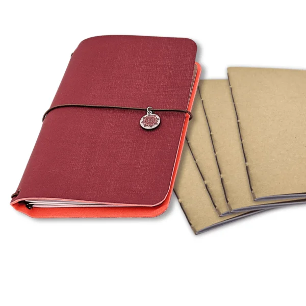 Planner Modular Journal Escarlate - Kit Achala Tipo Midori