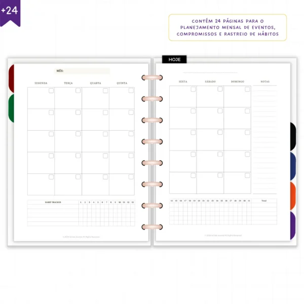 Planner Diário Não Datado Permanente Journey Astral - Planners Achala
