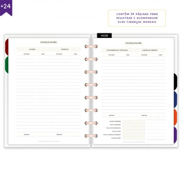 Planner Diário Não Datado Permanente Journey Astral - Planners Achala
