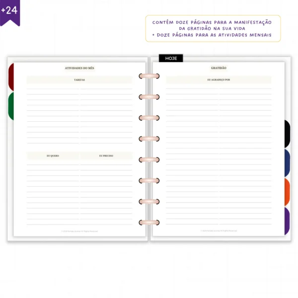 Planner Diário Não Datado Permanente Journey Astral - Planners Achala