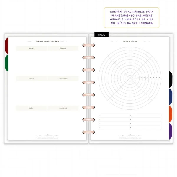 Planner Modular Anual Não Datado Permanente Encanto Botânico – Paper 90g