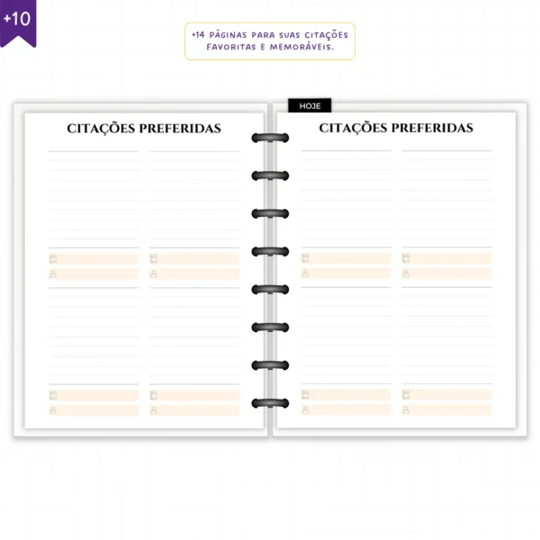 Planner Literário Modular Jardim das Estrelas - Planners Achala Papelaria