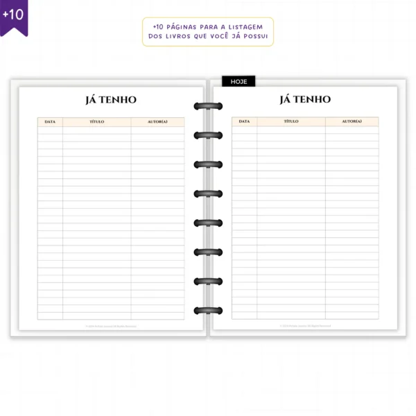 Planner Literário Modular Jardim das Estrelas - Planners Achala Papelaria