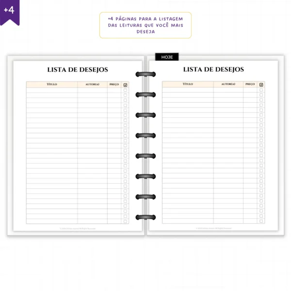 Planner Literário Modular Jardim das Estrelas - Planners Achala Papelaria