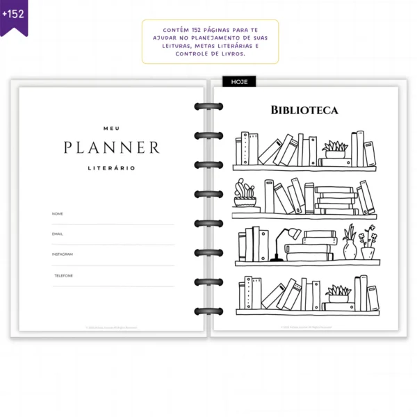 Planner Literário Modular Jardim das Estrelas - Planners Achala Papelaria