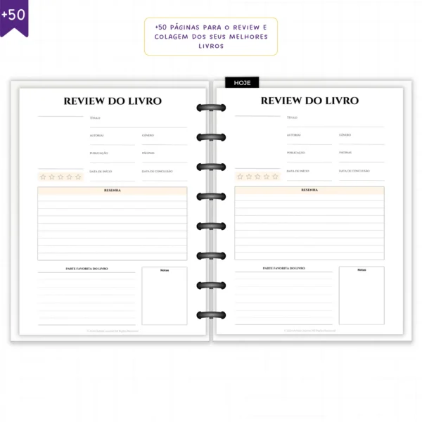Planner Literário Modular Jardim das Estrelas - Planners Achala Papelaria