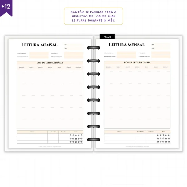 Planner Literário Modular Jardim das Estrelas - Planners Achala Papelaria