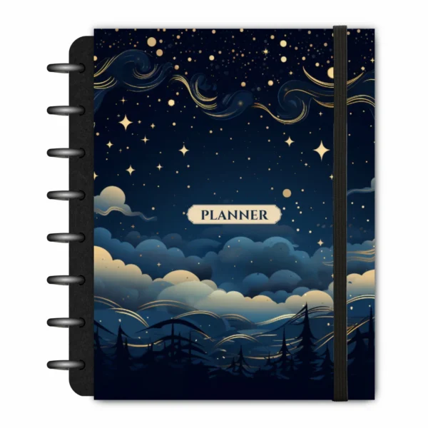 Planner Literário Modular Noite Celestial - Planners Achala Papelaria