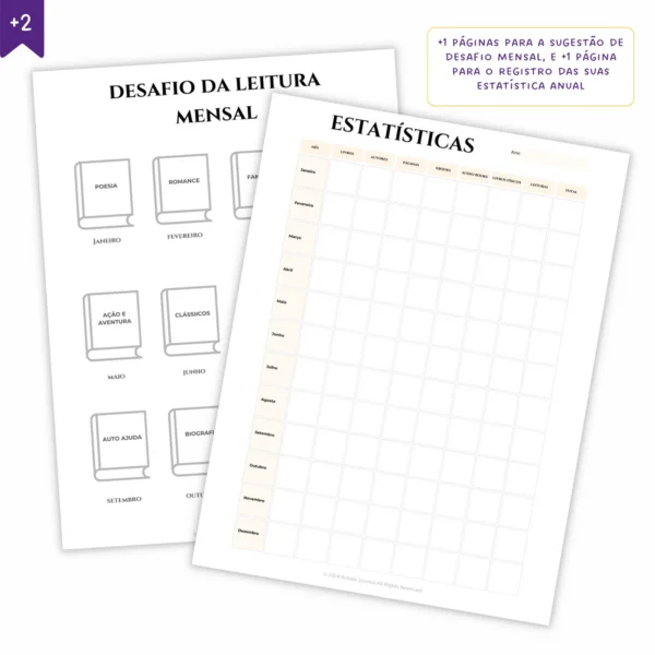 Refil Planner Modular Literário Libris 8 furos 90g - Planners Achala
